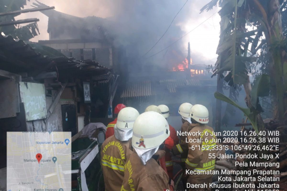 Kerugian kebakaran di Mampang Prapatan ditaksir Rp850 juta