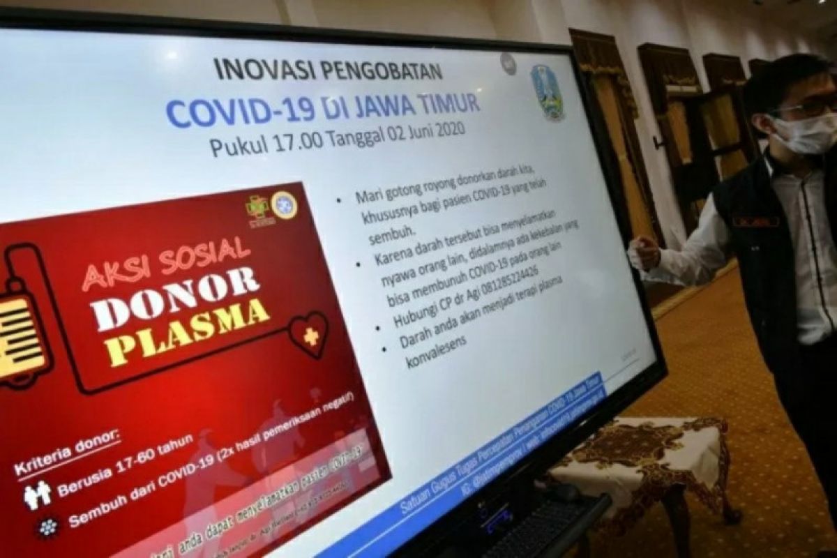 Surabaya targetkan 103 pasien COVID-19 jalani terapi plasma