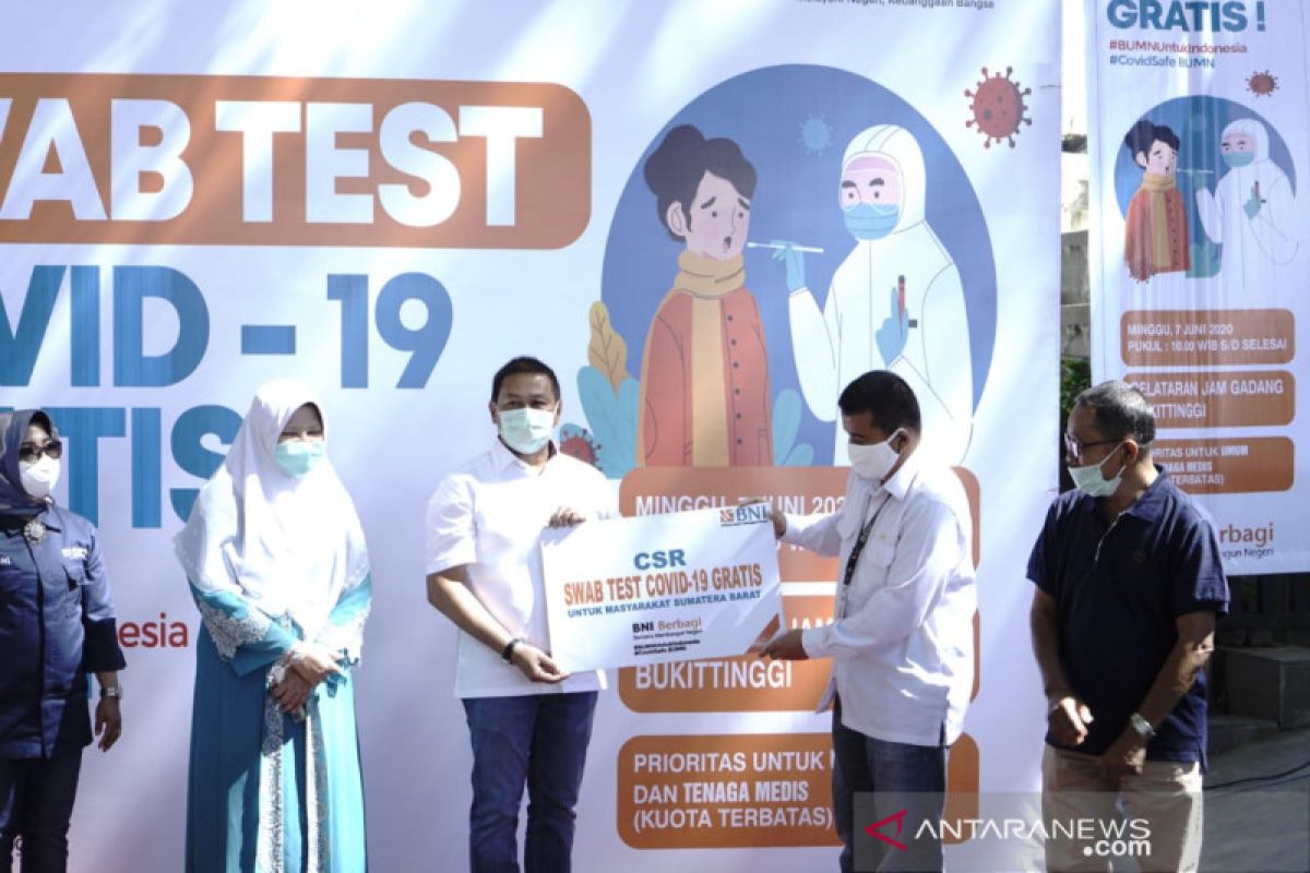 BNI kembali lanjutkan 2000 test swab gratis, kali ini di Bukittinggi