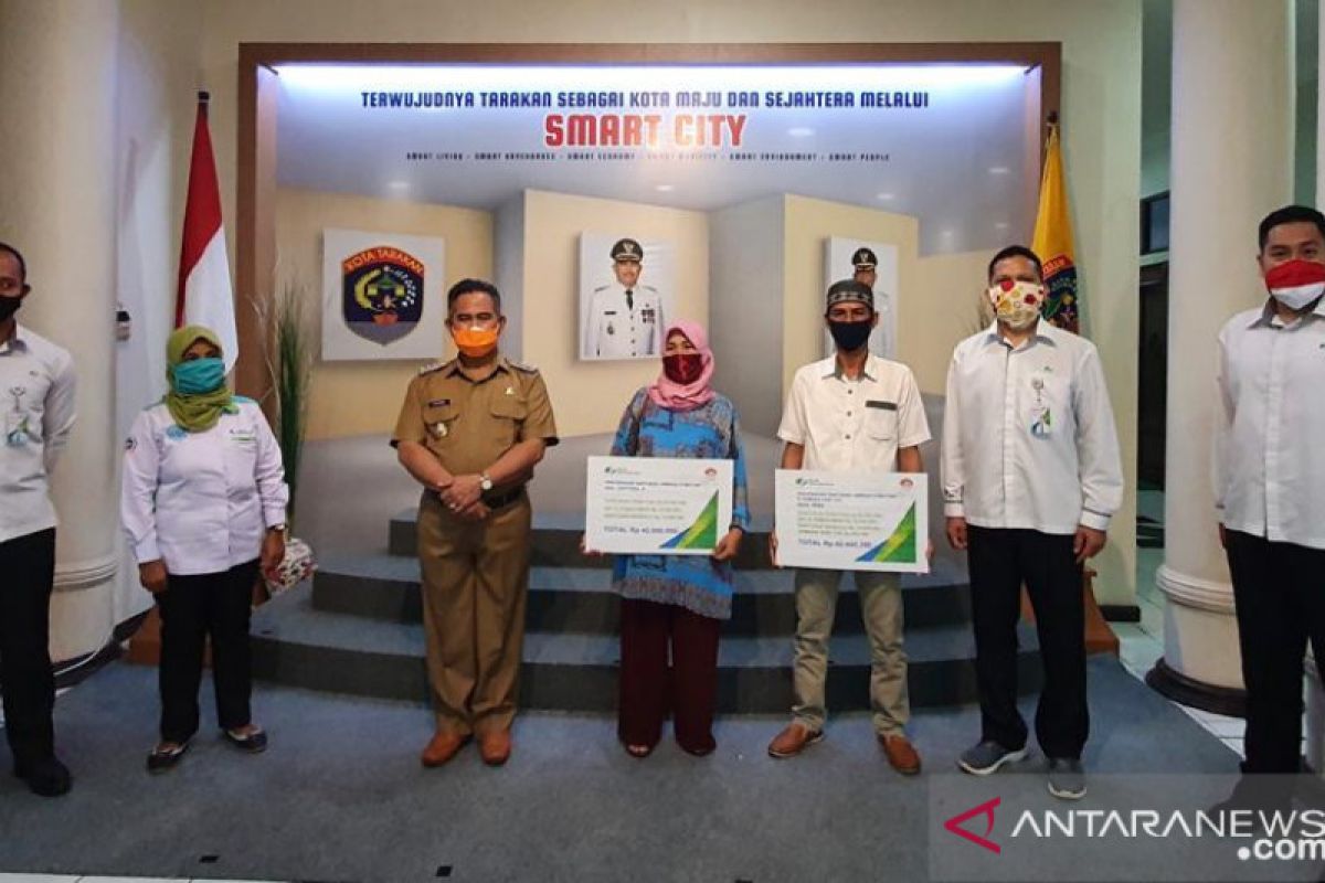 BP Jamsostek Tarakan serahkan santunan di tengah pandemi COVID-19