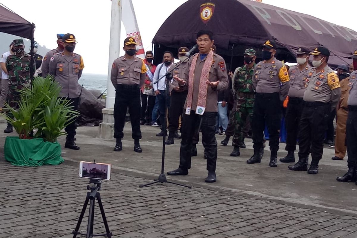 Kapolda Sulut kunjungi tiga kabupaten kepulauan dengan Jetsky