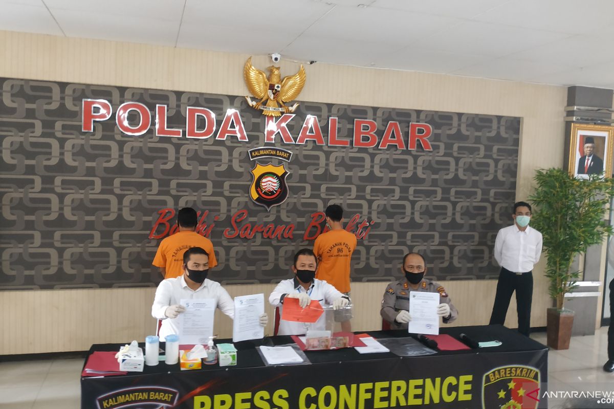 Polda Kalbar amankan dua tersangka pemalsuan surat perjalanan bebas COVID-19