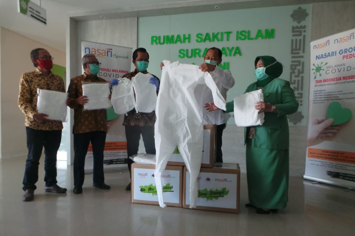 Nasari Surabaya salurkan bantuan APD ke RSI Nahdlatul Ulama