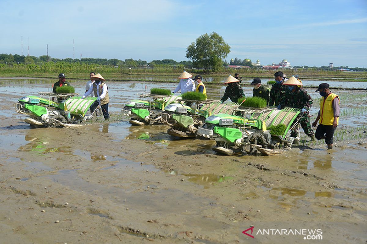 TNI bersama petani percepat musim tanam di Aceh Besar