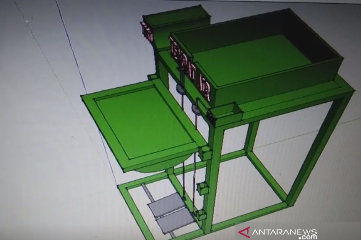 Bengkel Daha, Belah Paikat produksi wastafel portable dengan pedal