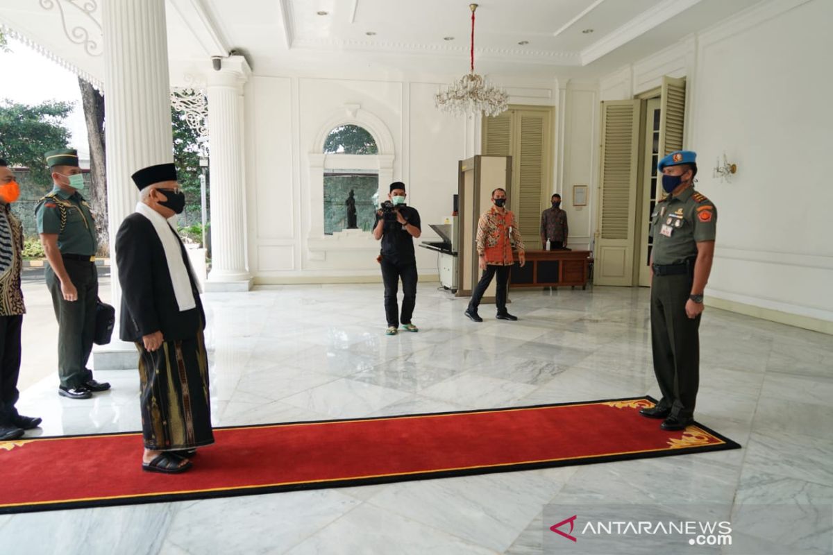 Ma'ruf Amin kunjungi Istana Wapres pertama sejak PSBB