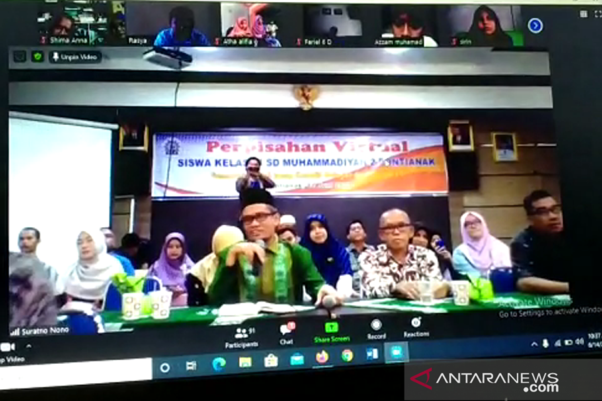 Cegah COVID-19, SD Muhammadiyah 2 Pontianak perpisahan secara virtual