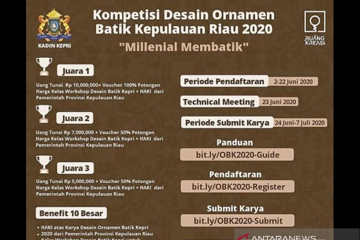 Kadin Kepri ajak milenial desain ornamen batik