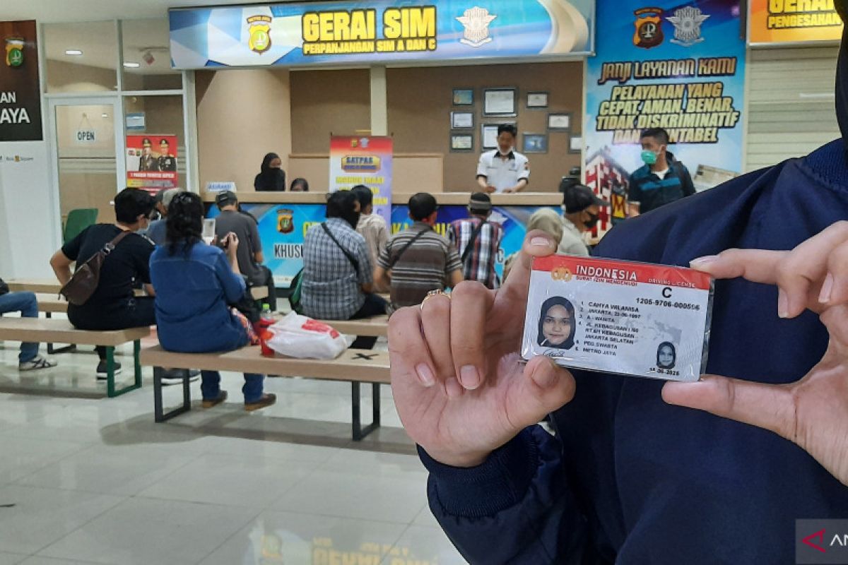 Delapan mal di Jakarta layani perpanjangan SIM dengan tetap menerapkan protokol kesehatan