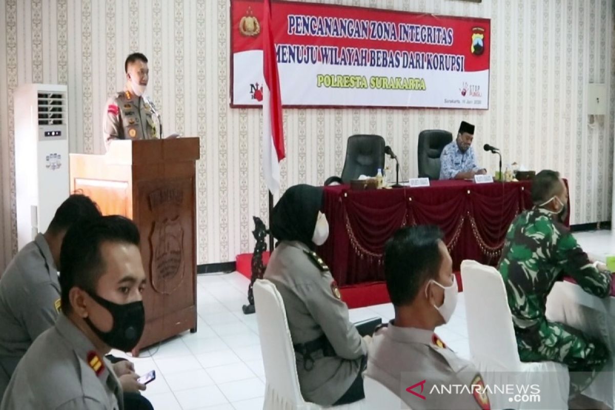 Polresta Surakarta canangkan zona integritas  wilayah bebas korupsi