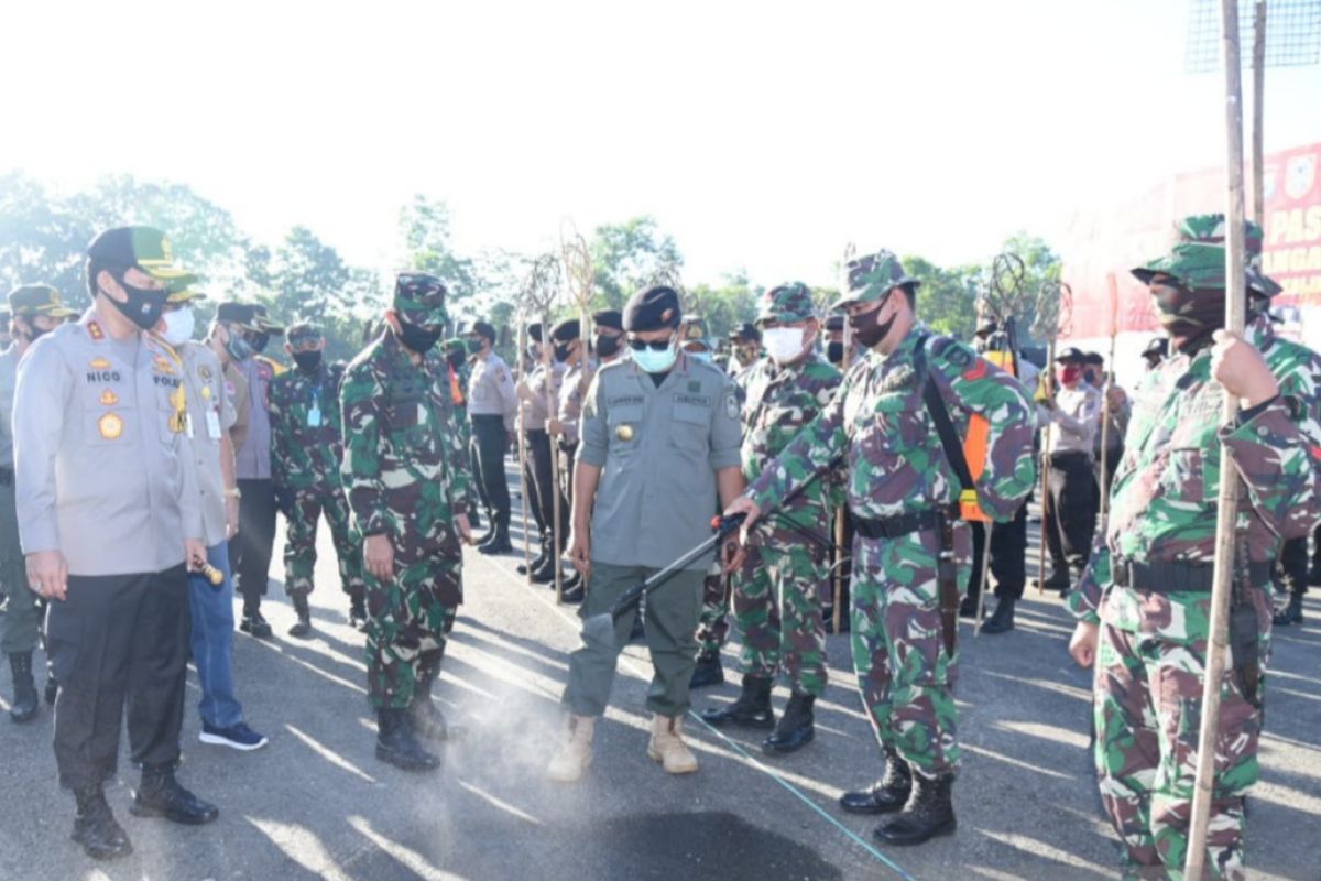 Korem 101/Antasari petakan lokasi titik api