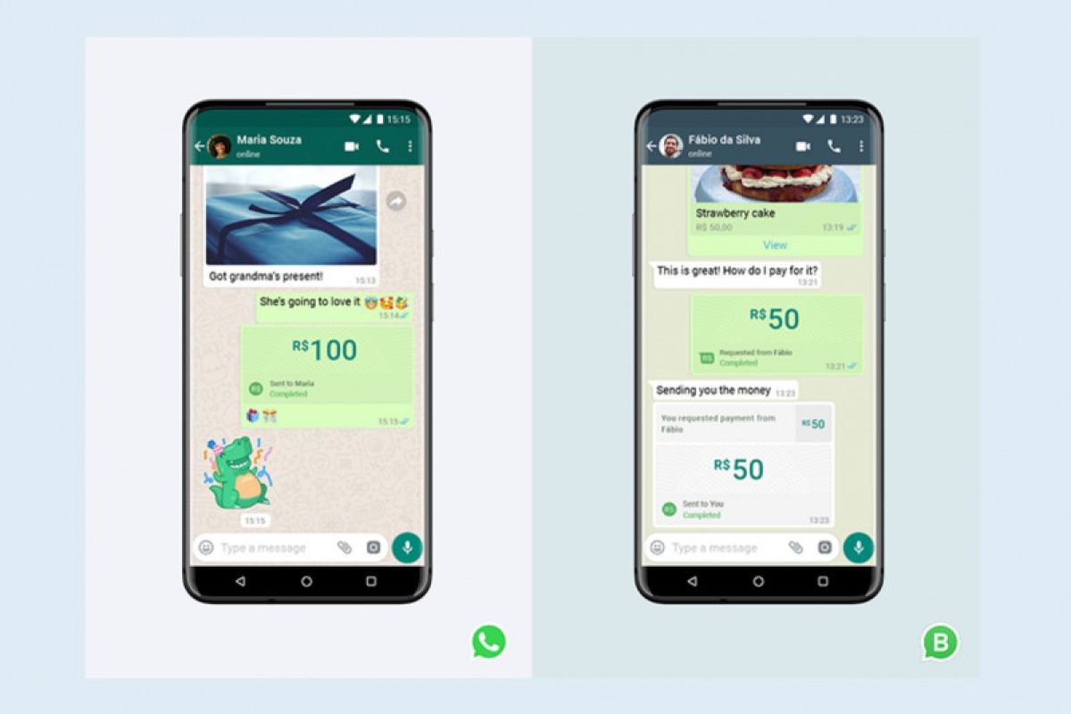 Melalui  WhatsApp bisa kirim uang dan bayar tagihan