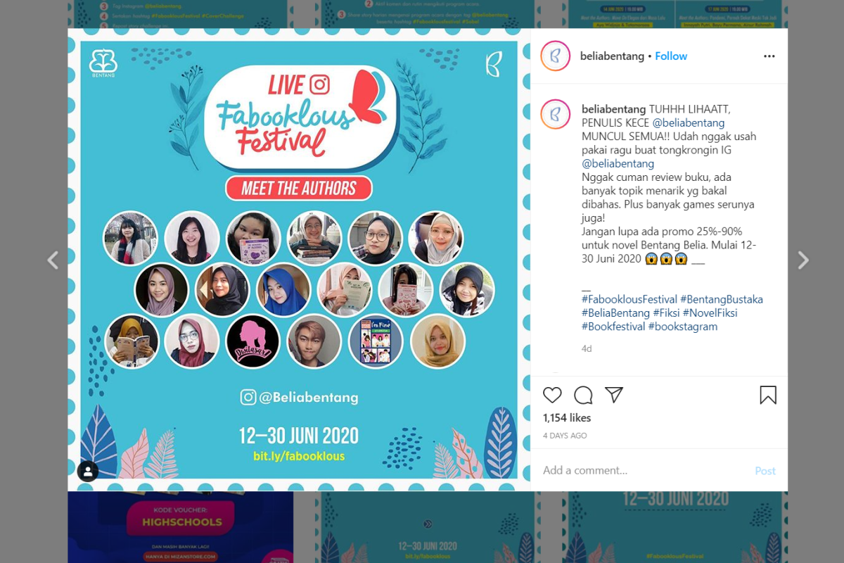 Bazar daring "Fabooklous Festival" digelar hingga 30 Juni 2020