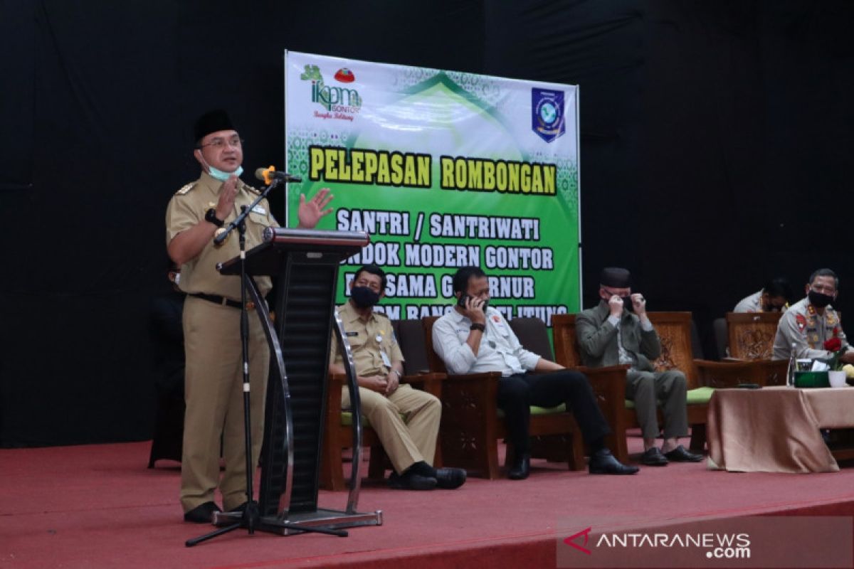 Gubernur Babel lepas 127 santri ke Gontor Jatim