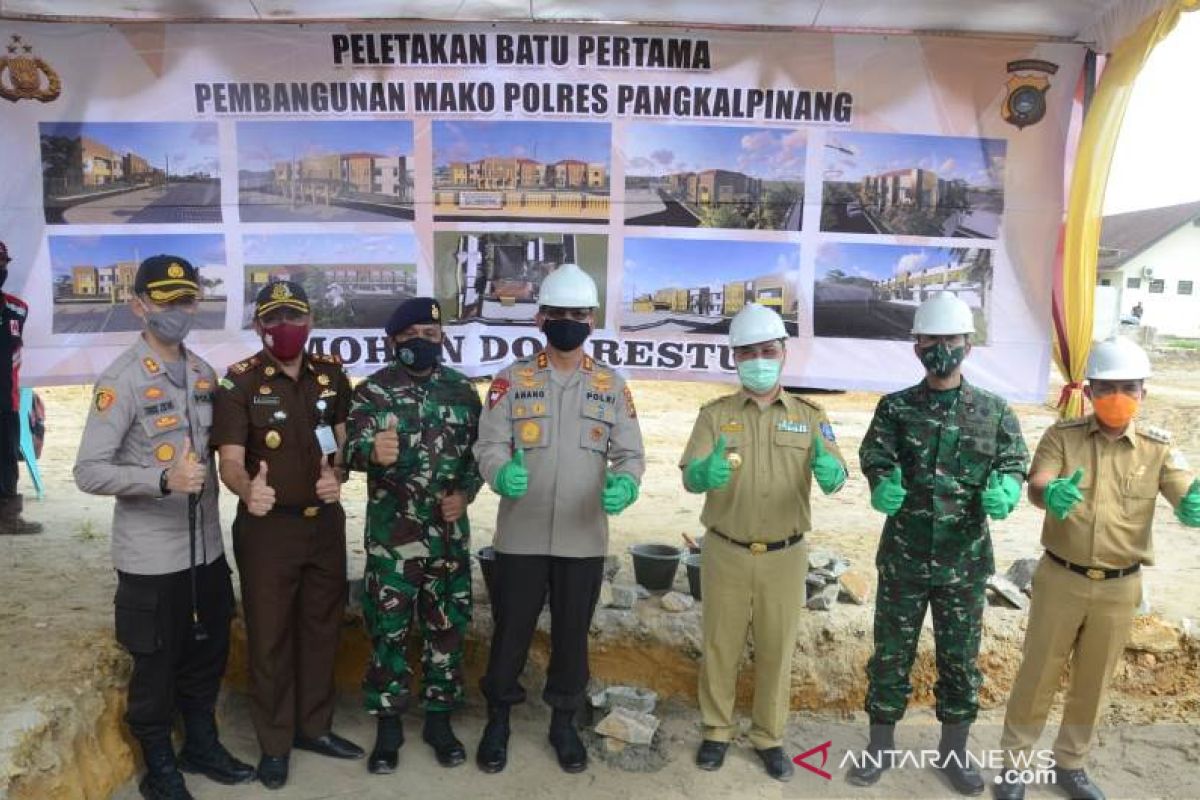 Mapolres Pangkalpinang mulai dibangun, Kapolda Babel berharap pelayanan semakin ditingkatkan