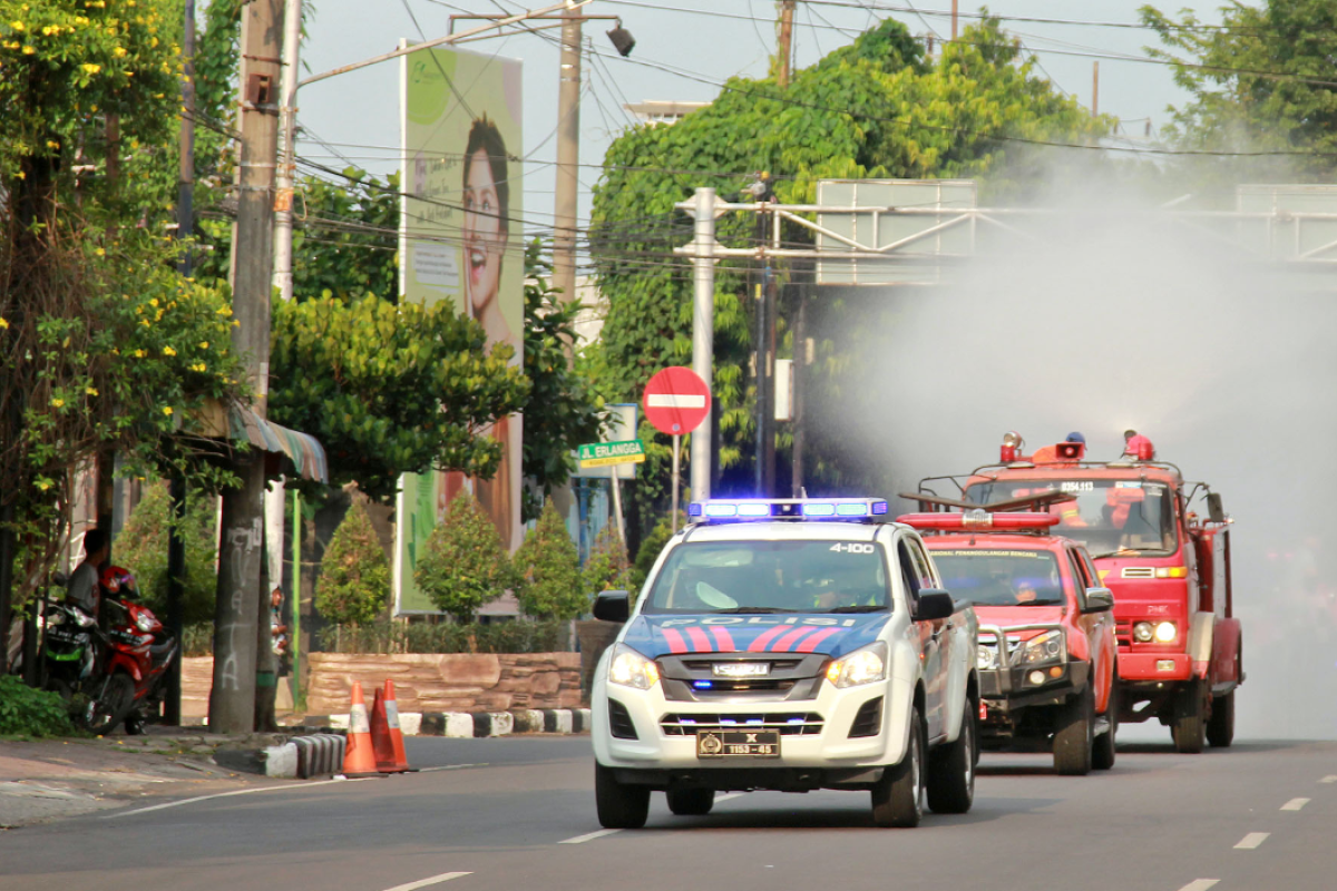 Pemkot Kediri intensifkan penyemprotan cairan disinfektan