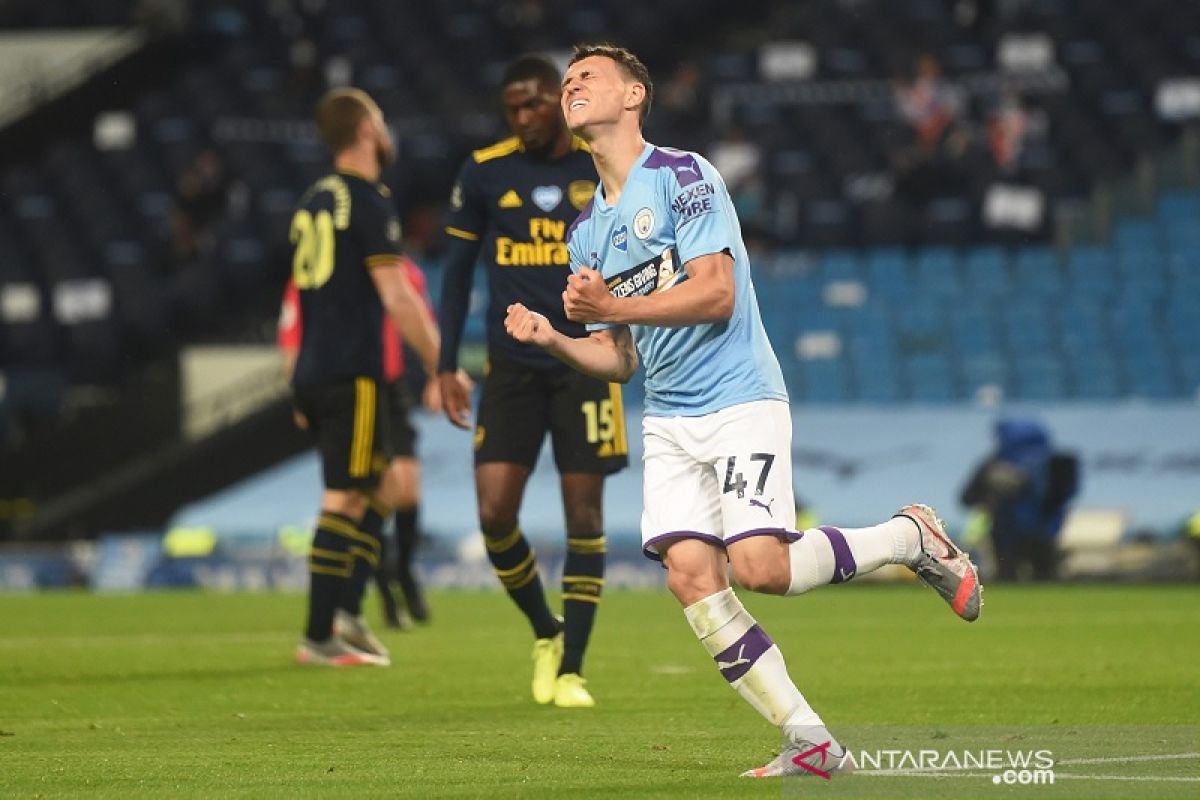 Man City libas Arsenal tiga gol tanpa balas di Stadion Etihad