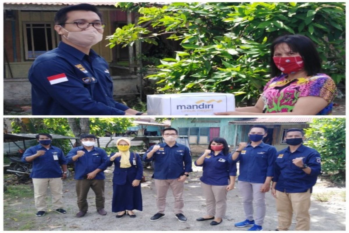 Karyawan Bank Mandiri Tebing Tinggi salurkan bantuan sembako