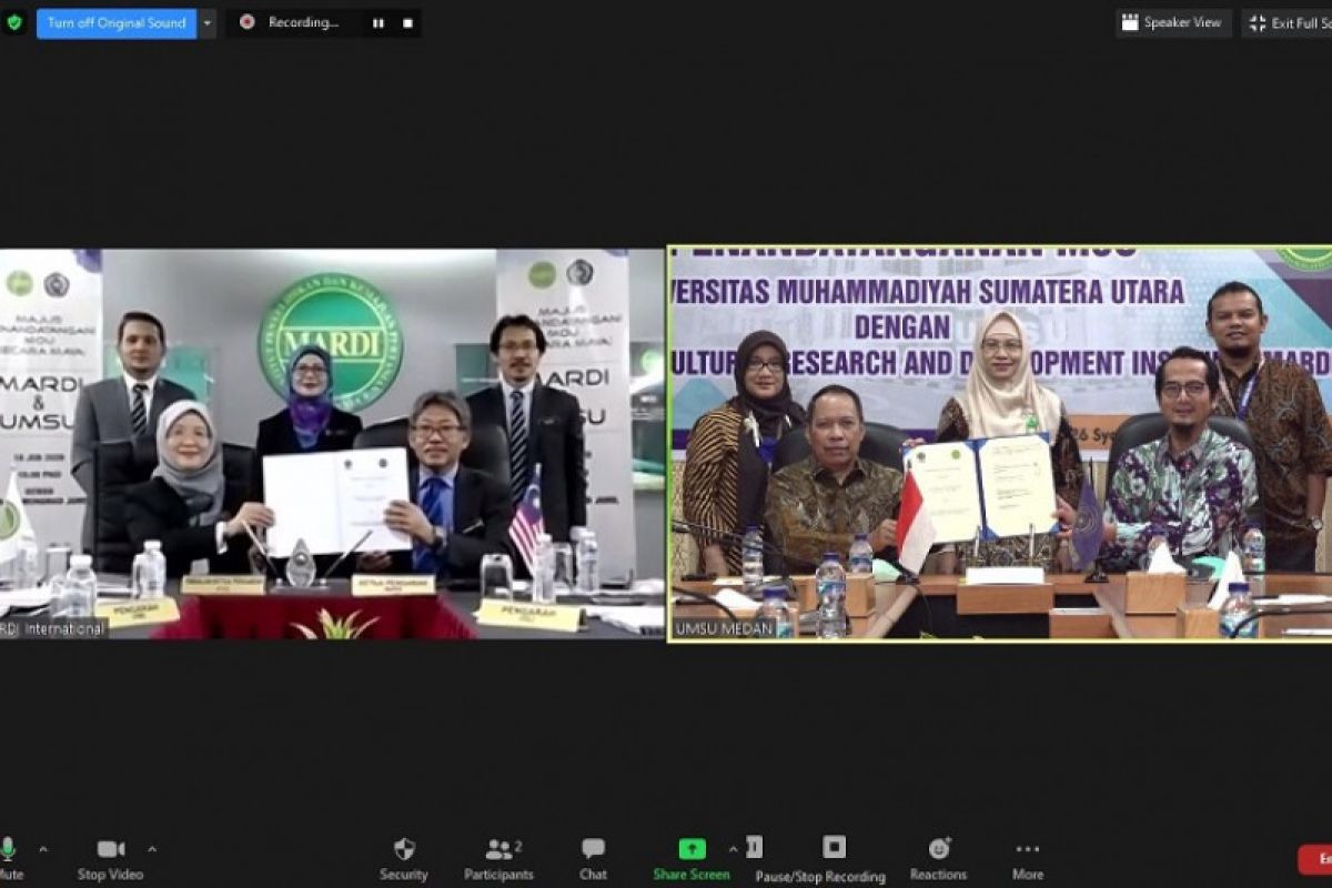 Tanda tangani MoU, UMSU-MARDI Malaysia kerja sama penelitian pertanian