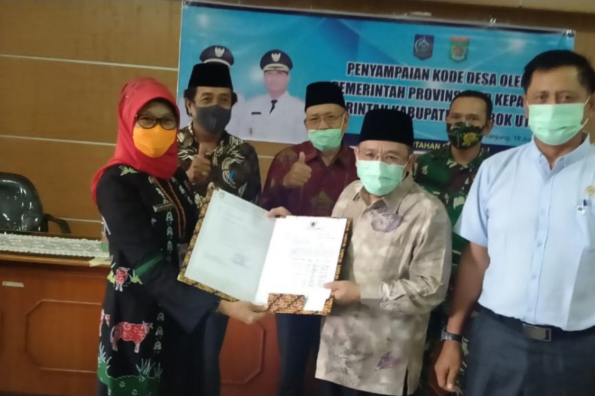 10 desa persiapan di Lombok Utara resmi terima kode desa