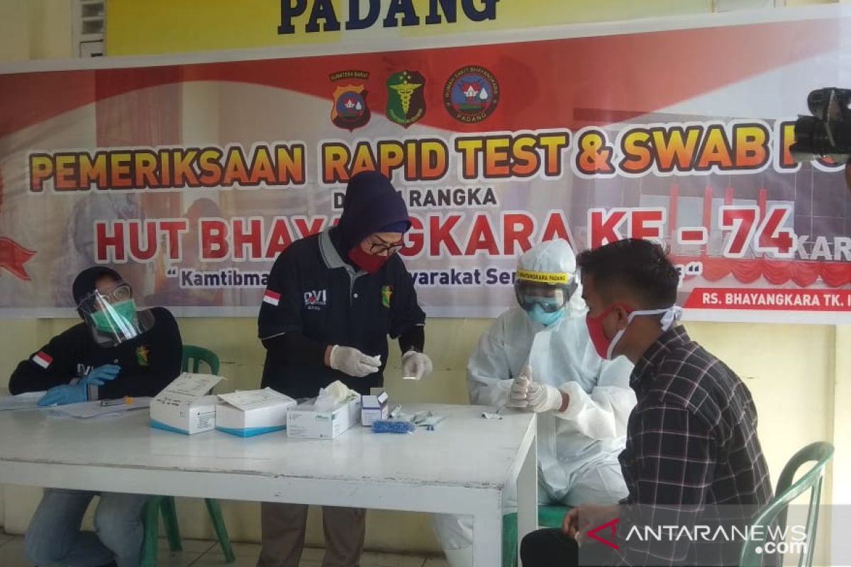 Polda Sumbar fasilitasi wartawan tes cepat COVID-19