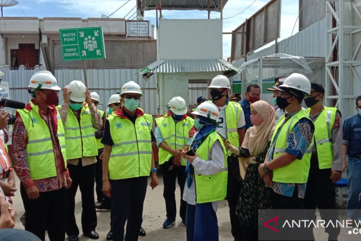 Pembangunan pasar rakyat Pariaman sudah 57 persen, gubernur tinjau