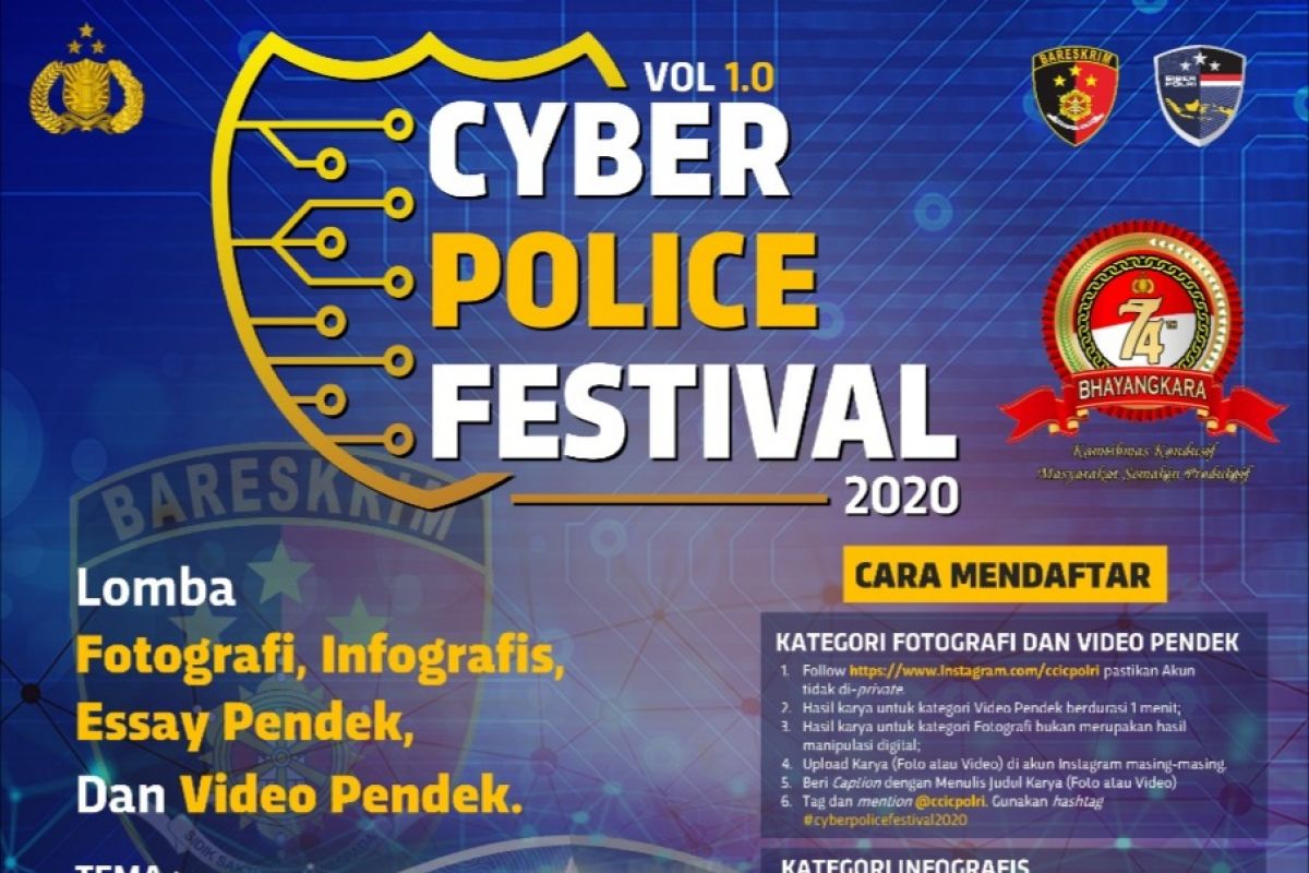 Bareskrim menggelar "Cyber Police Festival" untuk sambut HUT Bhayangkara