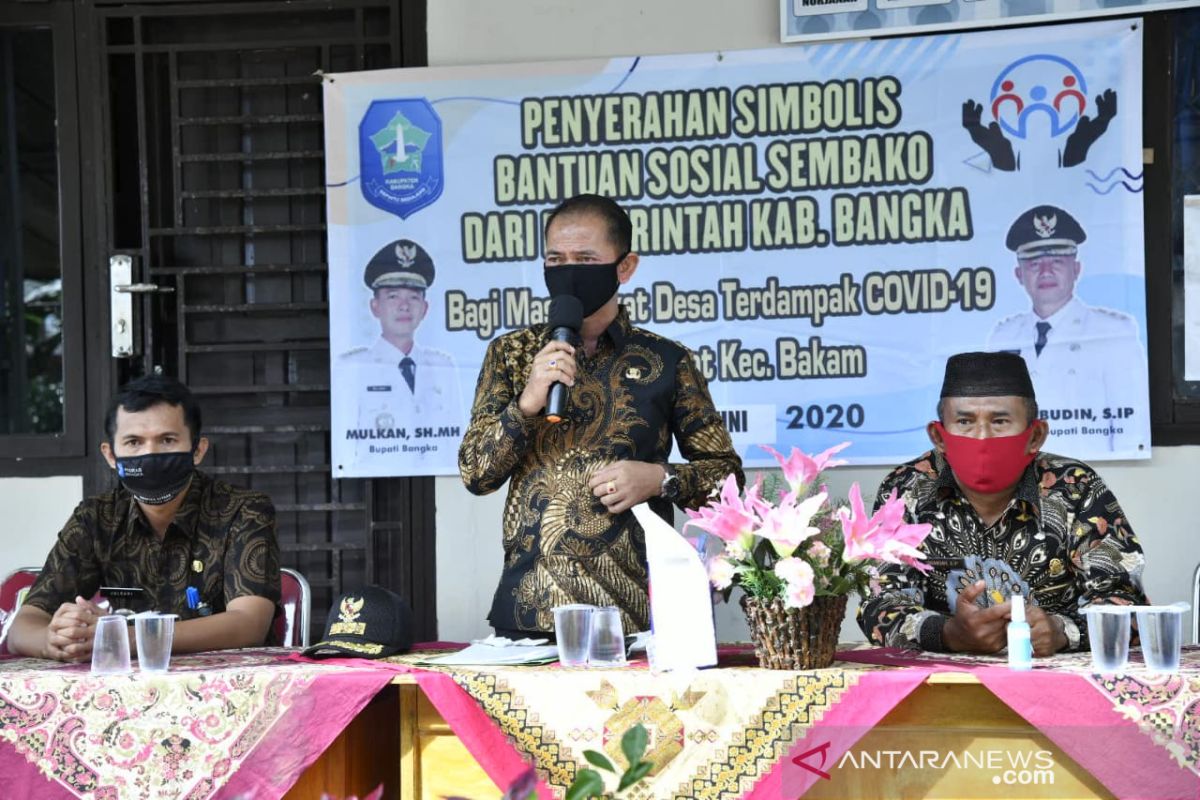 Pemkab Bangka distribusikan 863 paket sembako