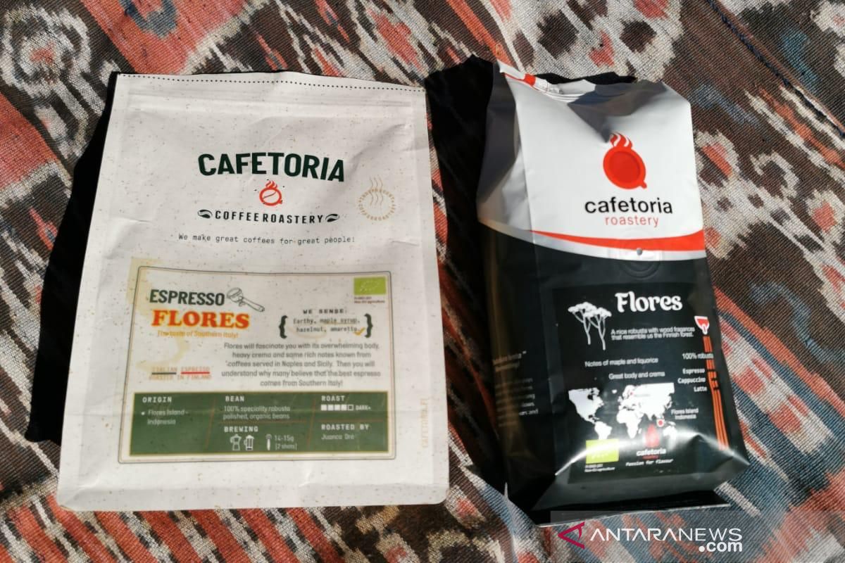 Kopi robusta flores bisa ditemukan di kedai Cafetoria Helsinki