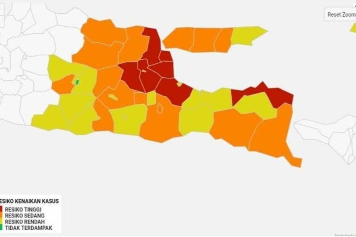 Madiun berstatus zona hijau pertama di Jawa Timur