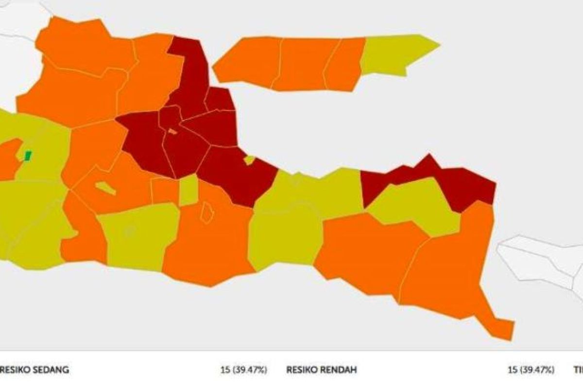 GTPP catat zona merah di Jatim tinggal tujuh daerah