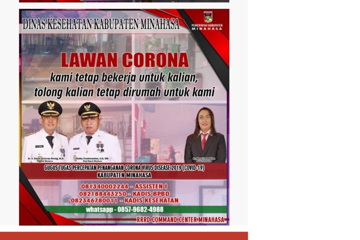 Minahasa ketambahan satu orang meninggal karena COVID sehingga total jadi 7 orang