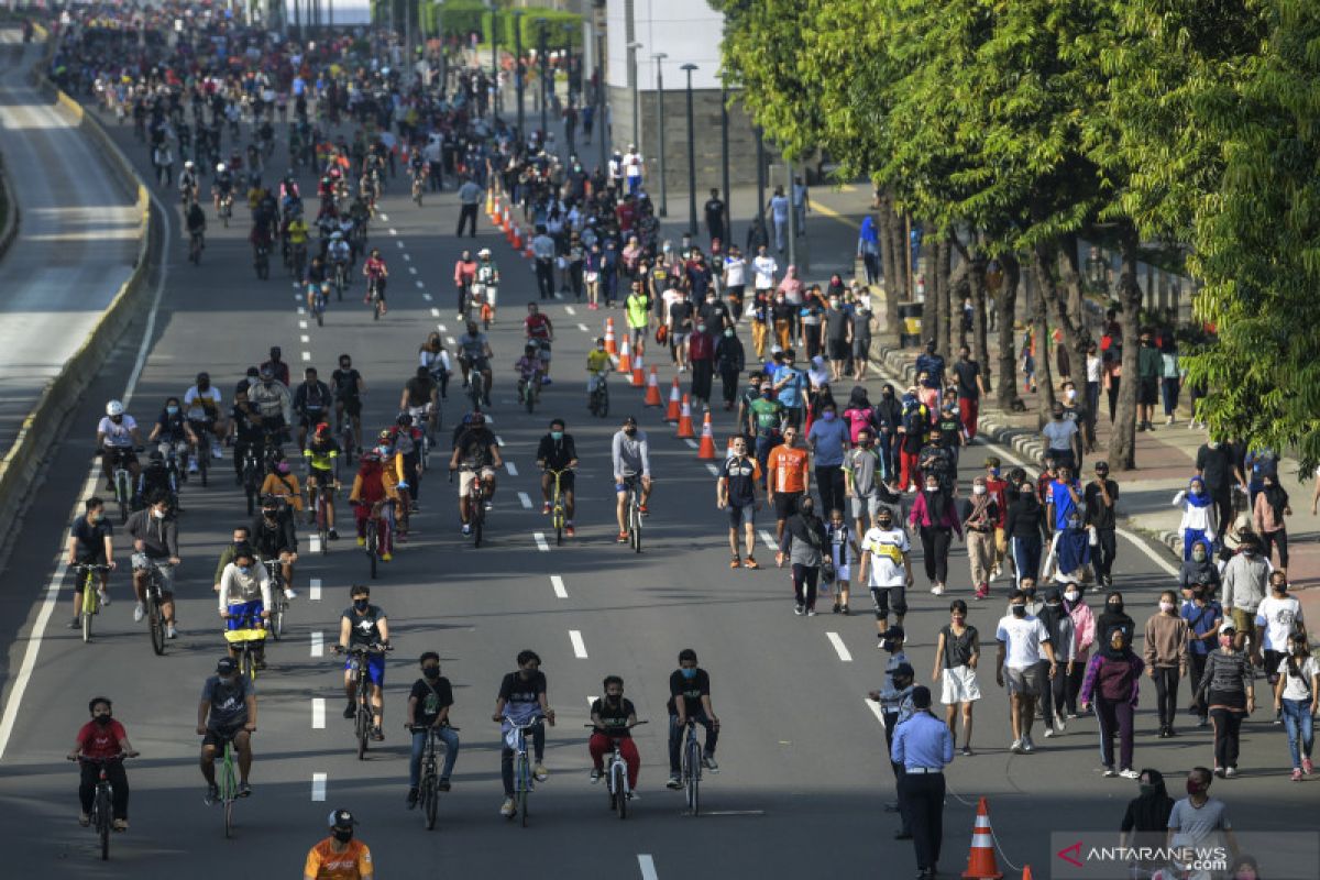 Satu kawasan sepeda Jakarta Pusat ditiadakan karena zona merah