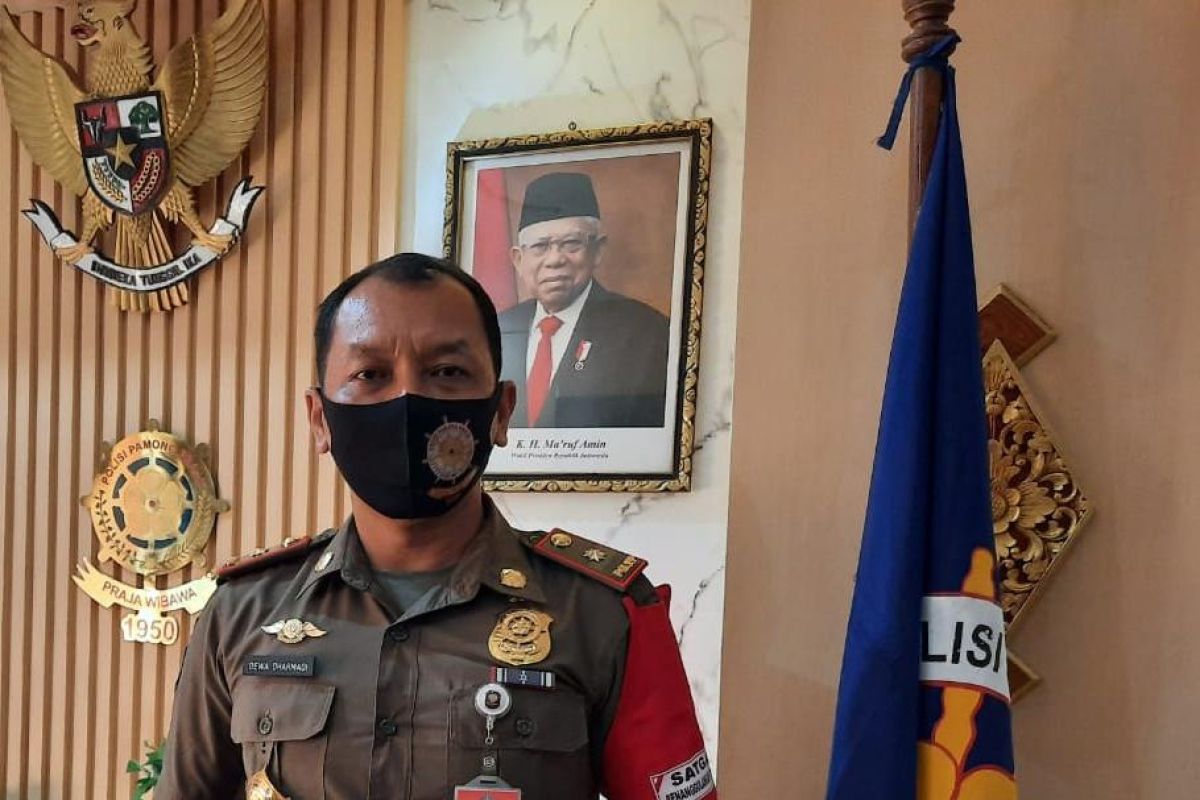 Satpol PP-pecalang-relawan amankan pintu masuk Bali