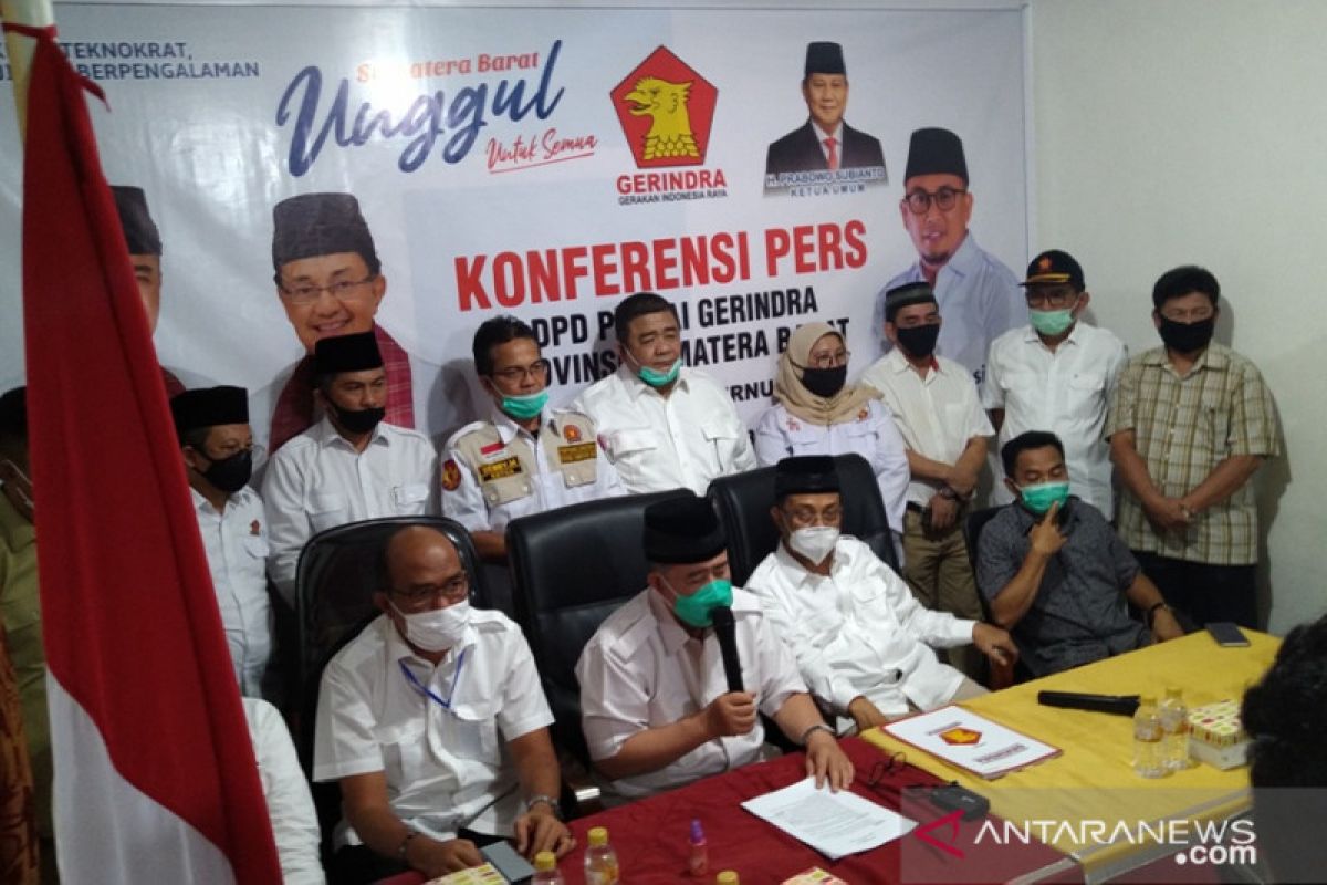 Gerindra deklarasikan pasangan Nasrul Abit-Indra Catri calon gubernur Sumbar