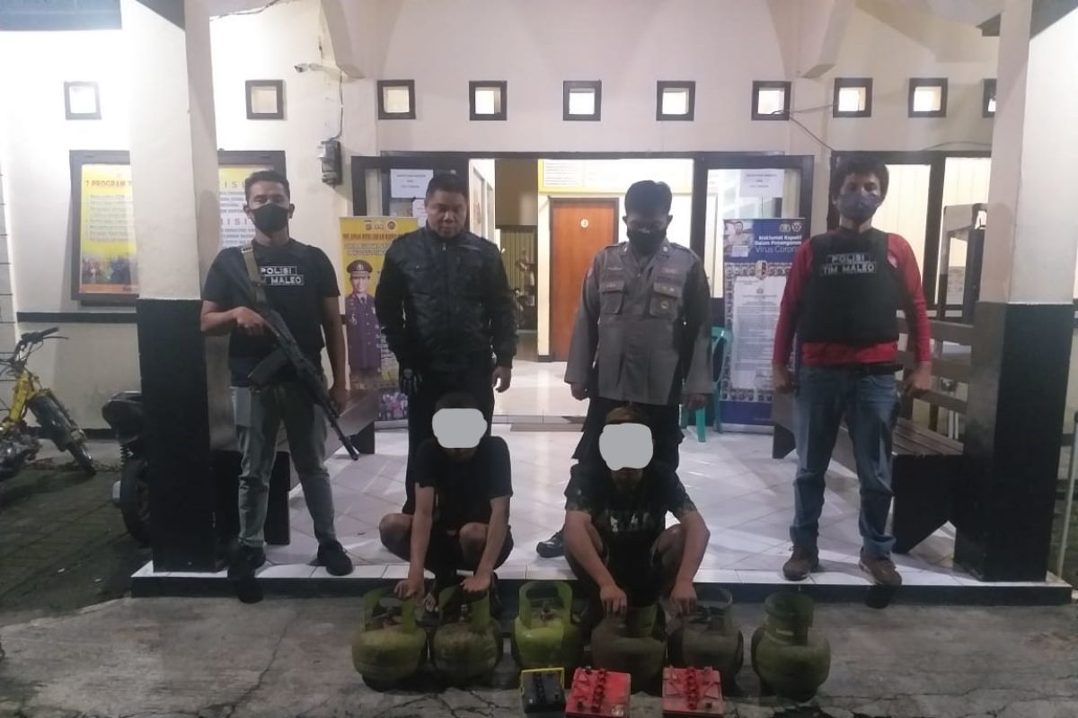 Polisi bekuk dua pencuri tabung gas  elpiji