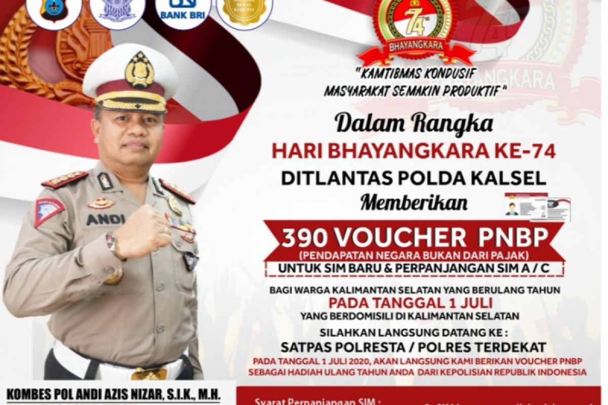 Polda gratiskan SIM untuk pemohon kelahiran 1 Juli