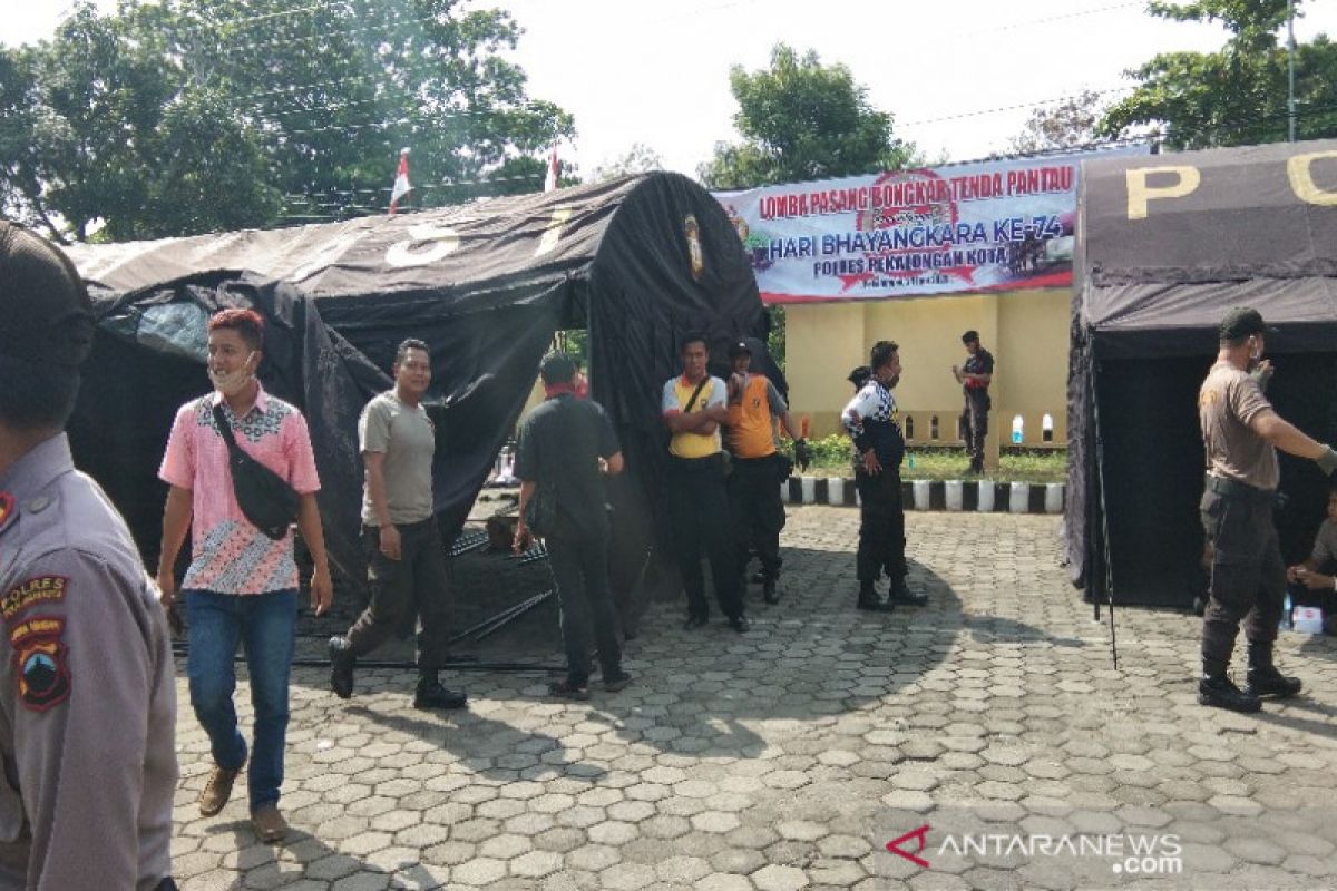 Polres Pekalongan gelar lomba pasang bongkar tenda pantauan