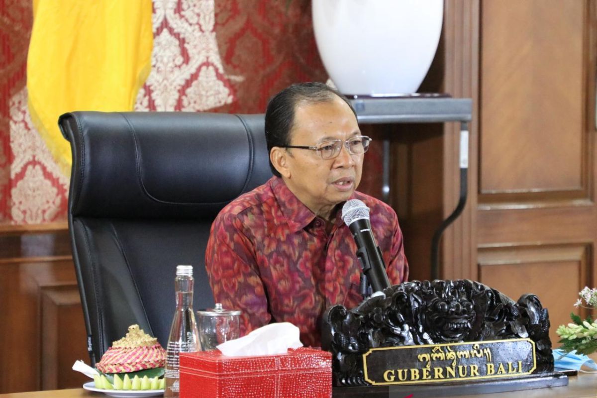 Gubernur Bali ikuti Rakor KPK  lewat 