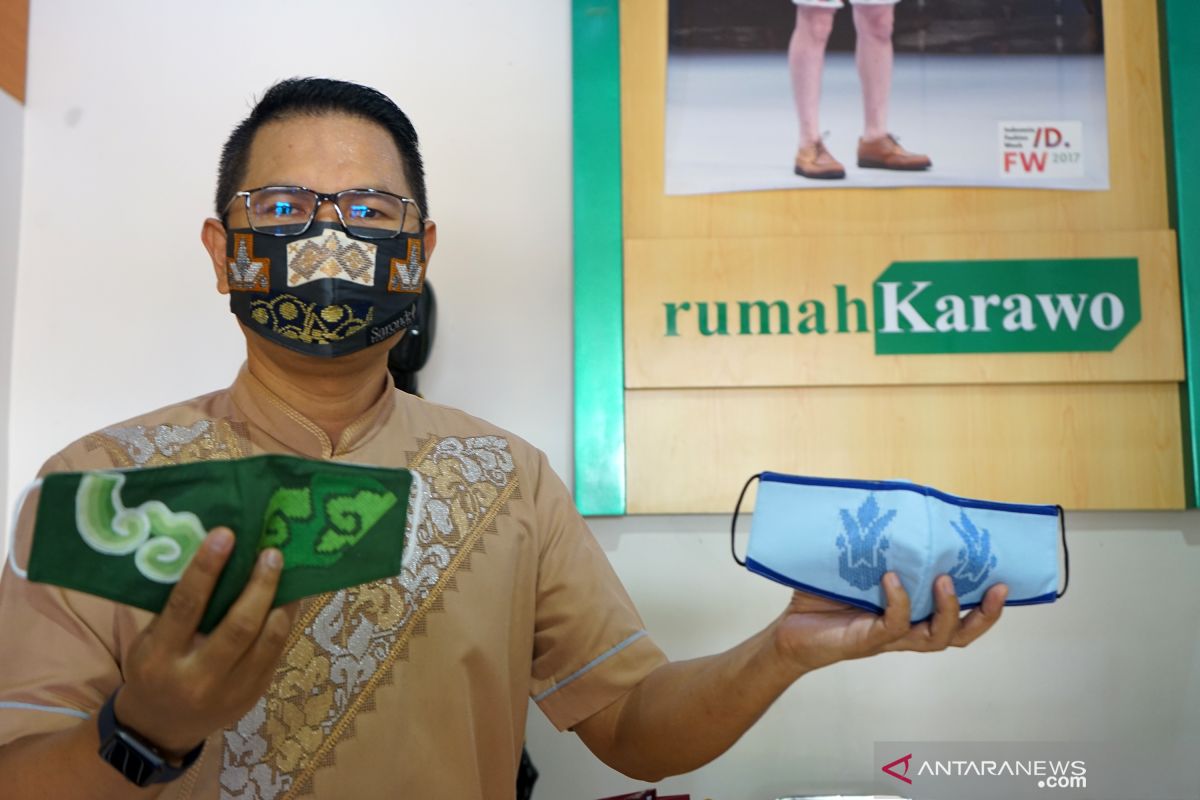 UMKM Gorontalo produksi masker fesyen motif sulam karawo