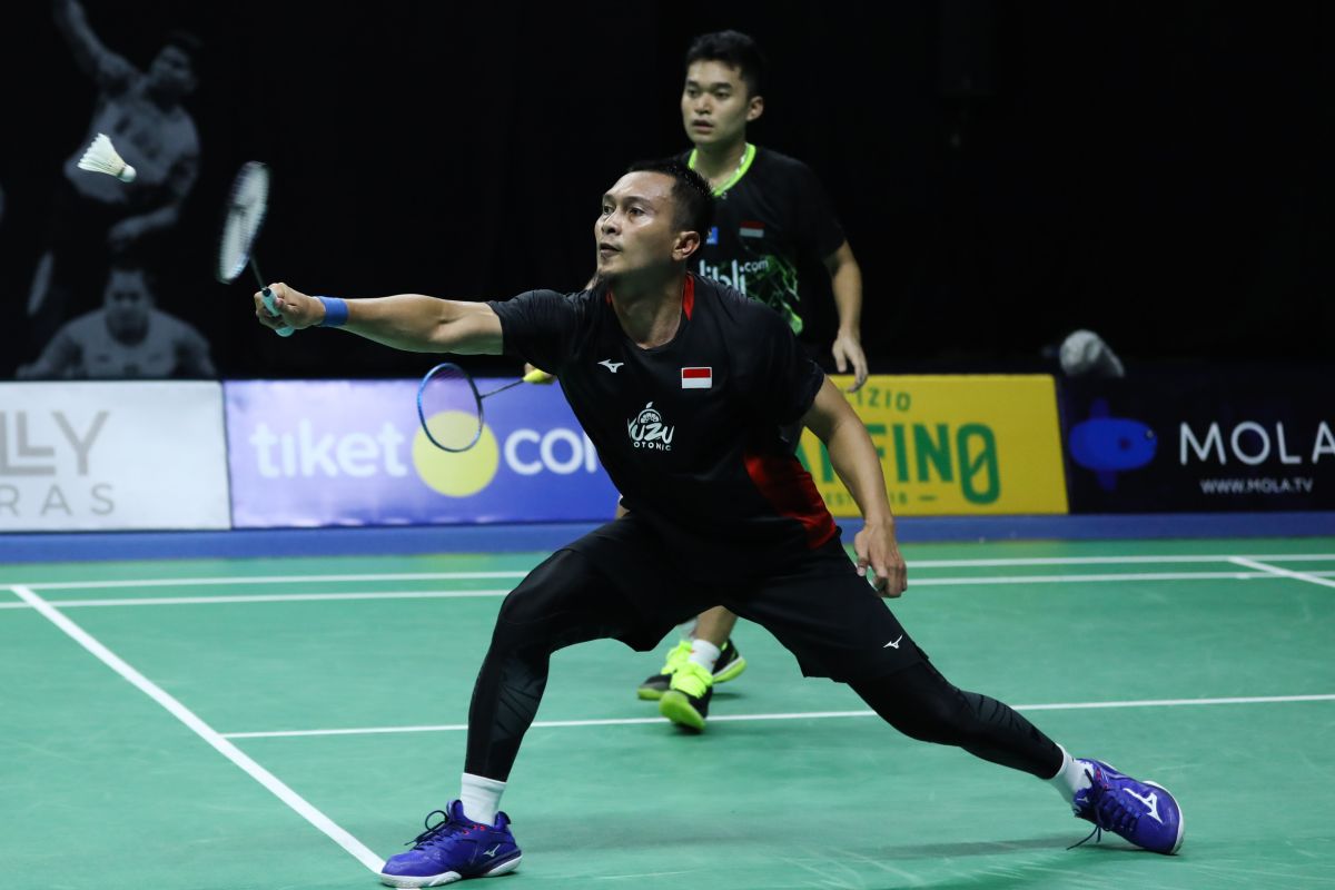 Ahsan/Leo rebut kemenangan pertama, kalahkan Kevin/Reza