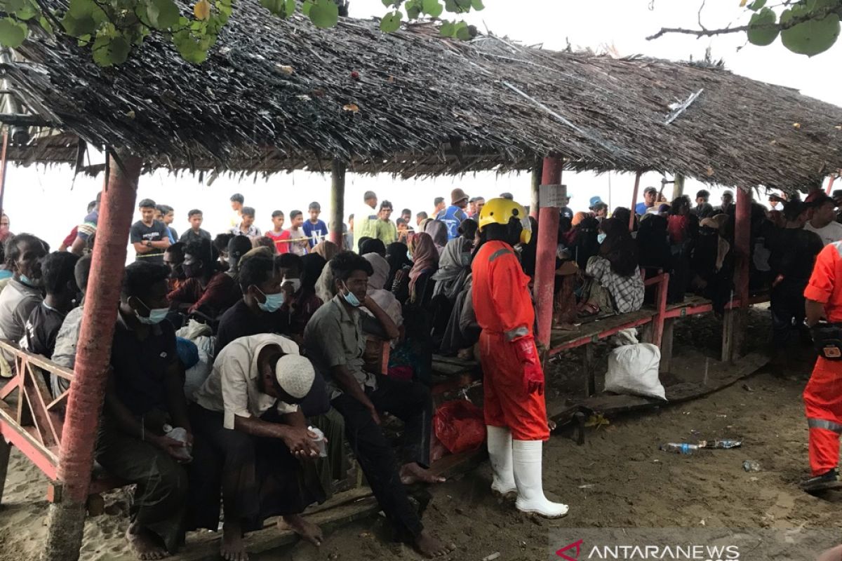 Rohingya refugees undergo rapid diagnostic tests for COVID-19 in Aceh