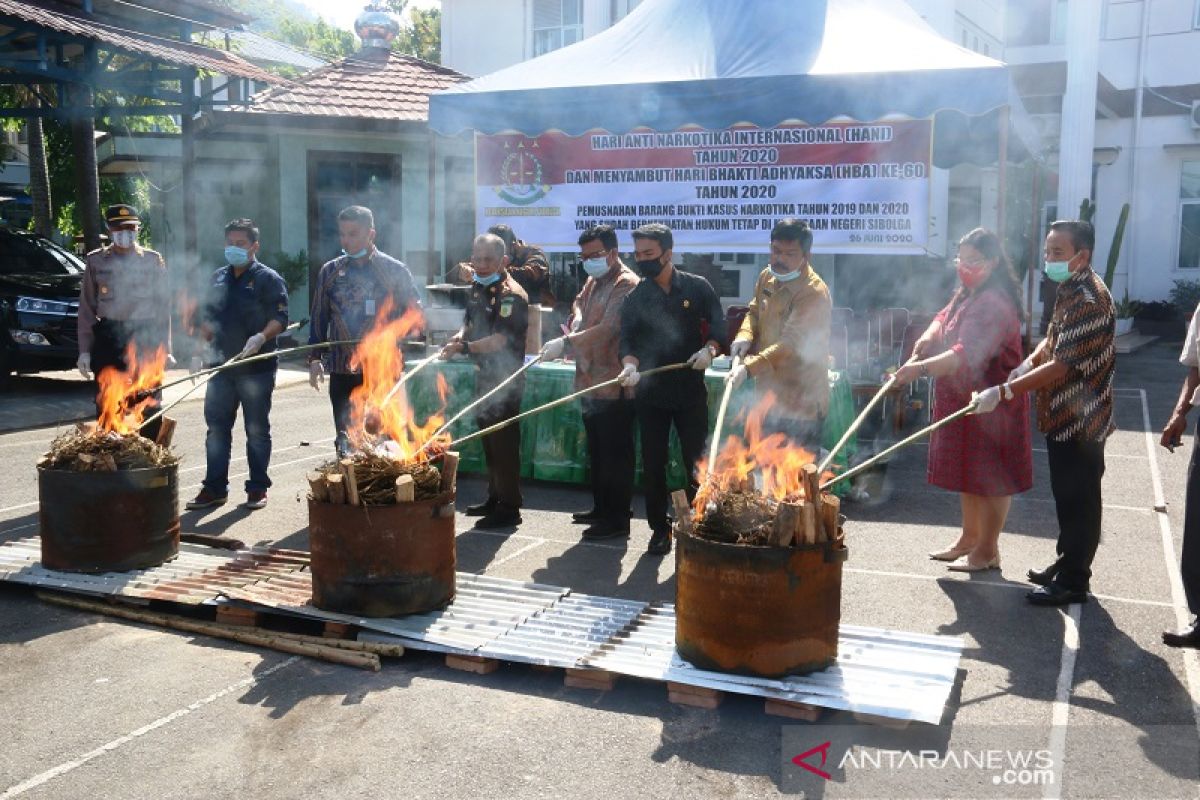 Kejari Sibolga musnahkan barang bukti ganja dan sabu