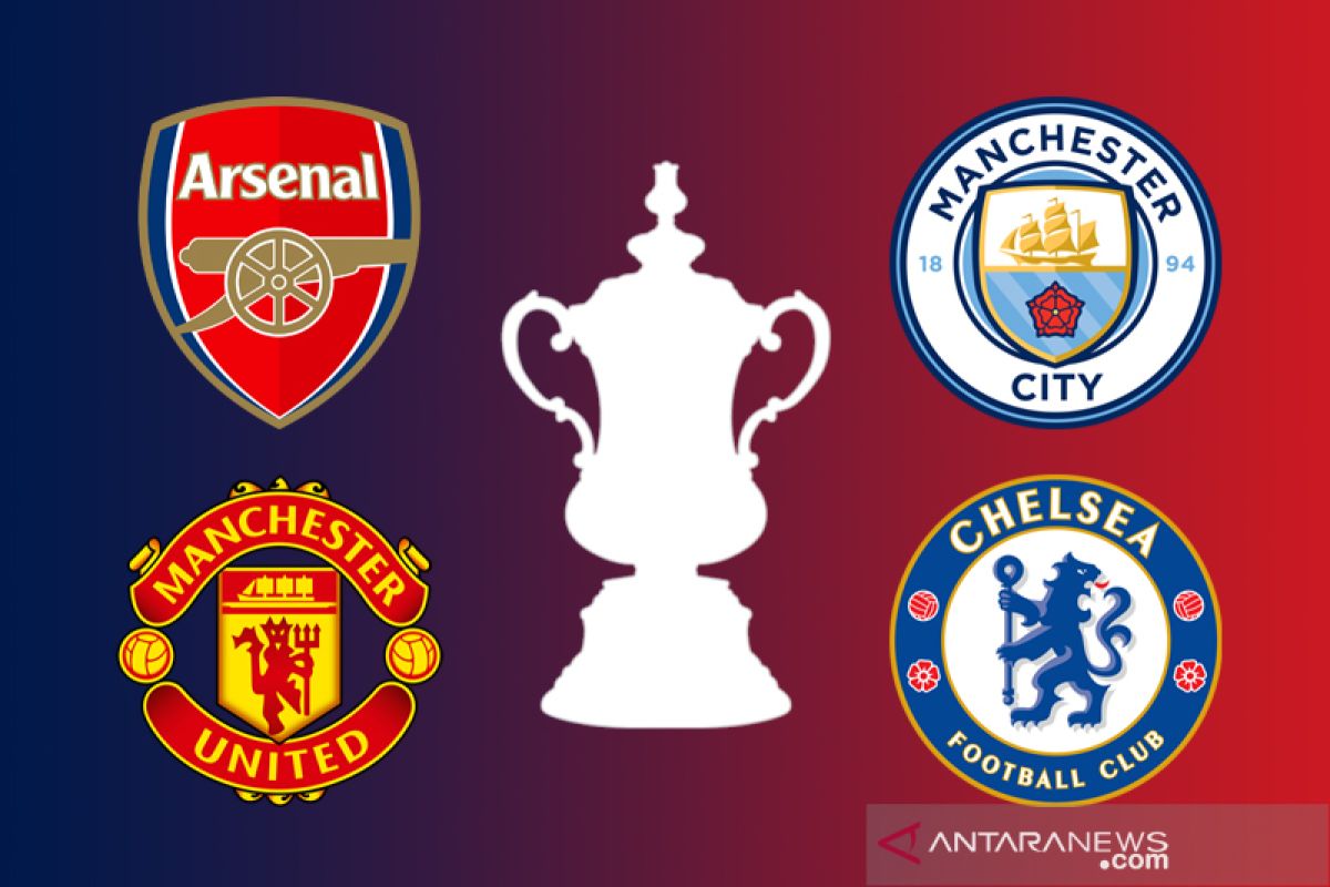 Semifinal Piala FA sisakan tim London dan Manchester, MU ketemu Chelsea, Arsenal ladeni City