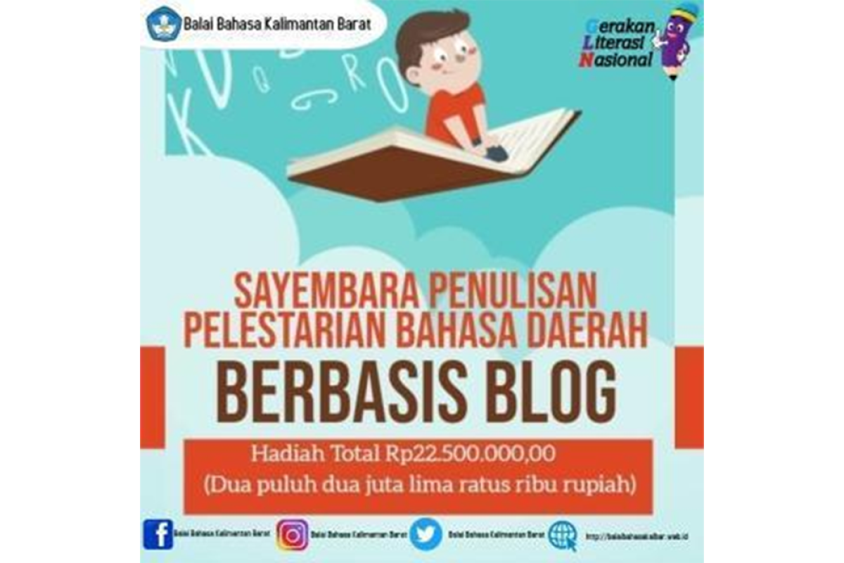 Balai Bahasa Kalimantan Barat gelar sayembara penulisan berbasis blog