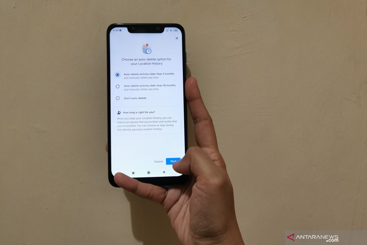 Google otomatis akan hapus data setelah 18 bulan