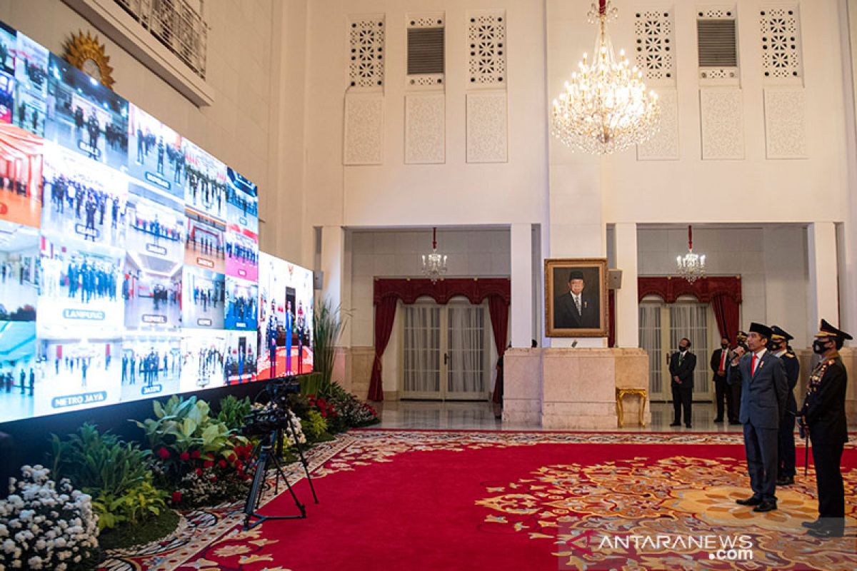 Presiden Jokowi cek keamanan enam kabupaten pada Hari Bhayangkara