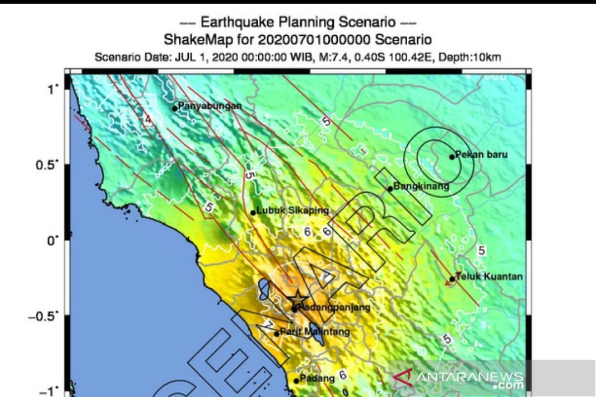 Waspada potensi gempa kuat di Segmen Sianok Sumbar