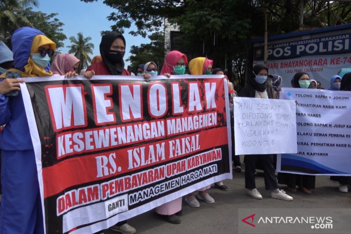 Tenaga kesehatan Rumah Sakit Islam Faisal Makassar protes kebijakan manajemen