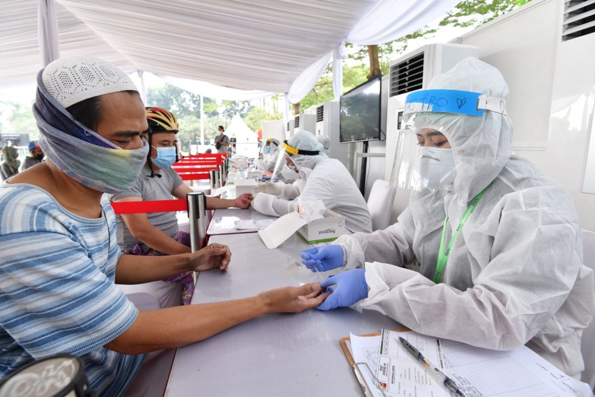 Tes cepat BIN di Pamulang , Tangerang Selatan 10 orang reaktif COVID-19